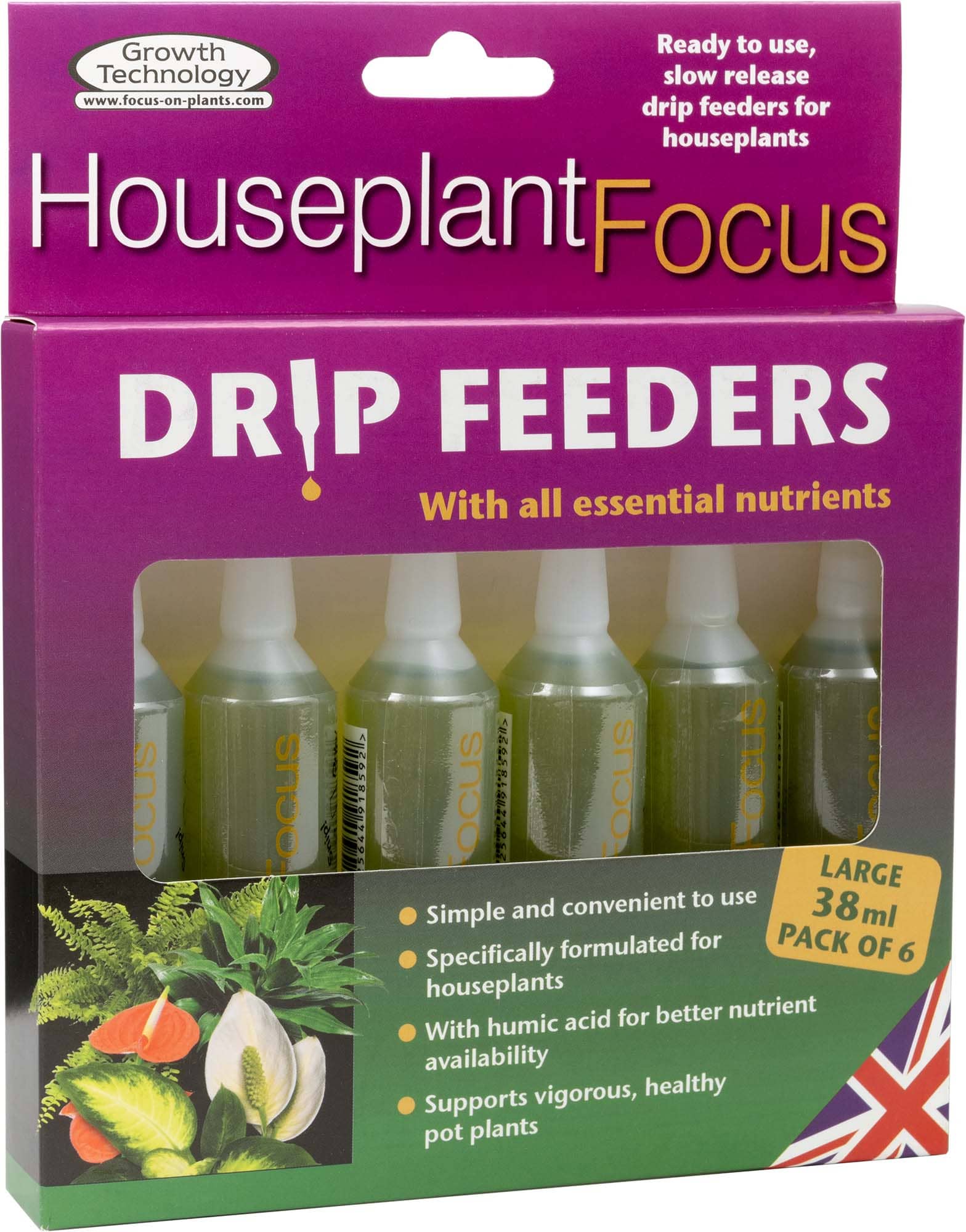 Houseplant Focus Drip Feeders – Growth Technology automatisk plantenæring til stueplanter