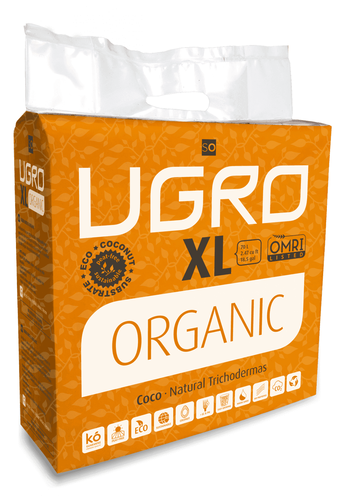 UGRO COCO Komprimert Brick 100% coco XL ORGANIC 70L