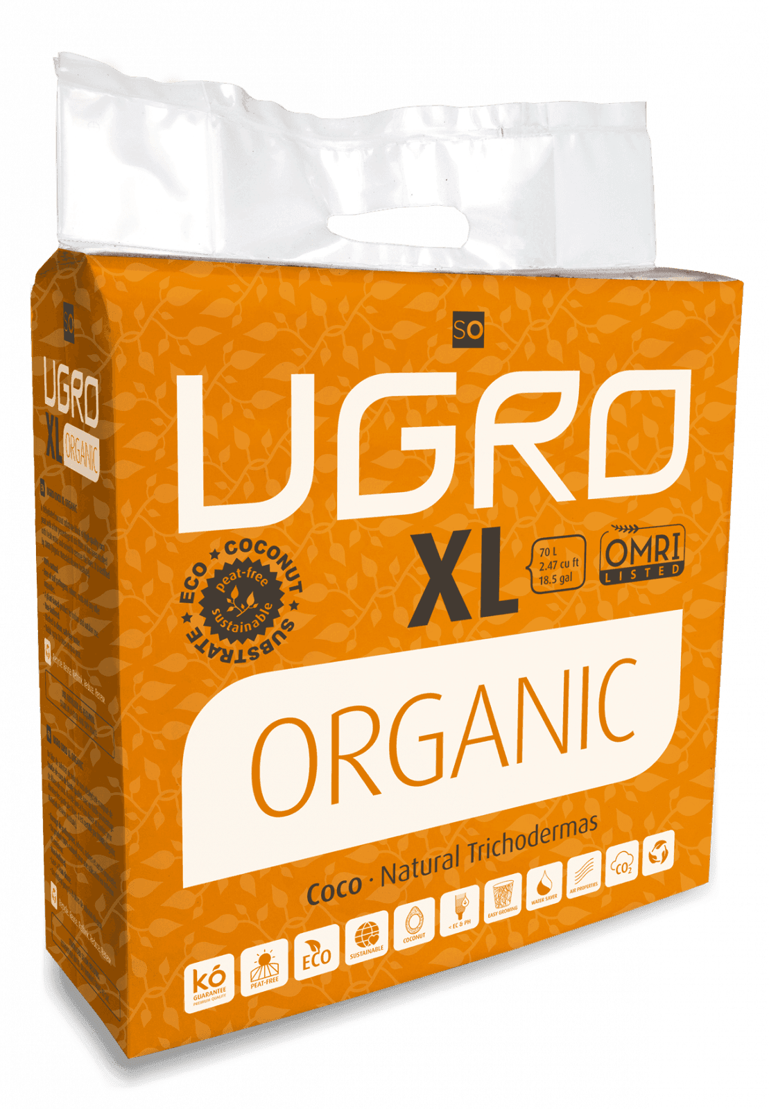 UGRO COCO Komprimert Brick 100% coco XL ORGANIC 70L