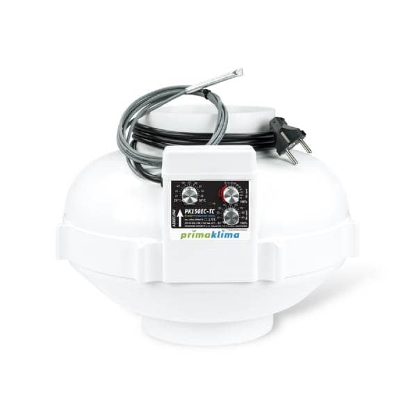 Prima Klima EC TC Helical extractor – with thermostat PK150EC-TC