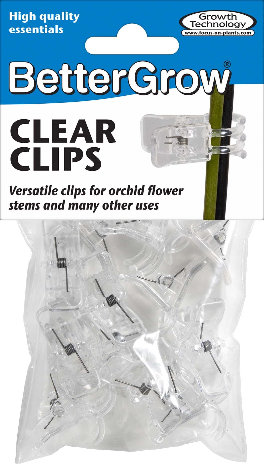 Growth Technology BetterGrow Clips - Clear 12 pk