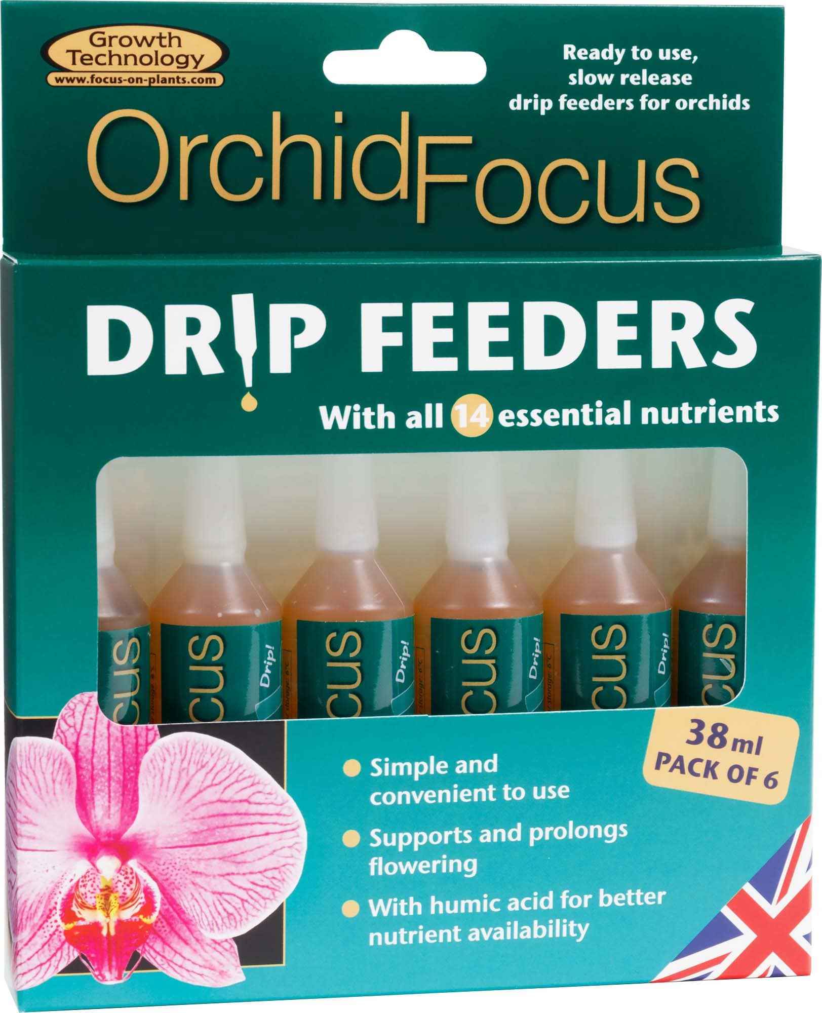 Orchid Focus Drip Feeders – 6 38 ml