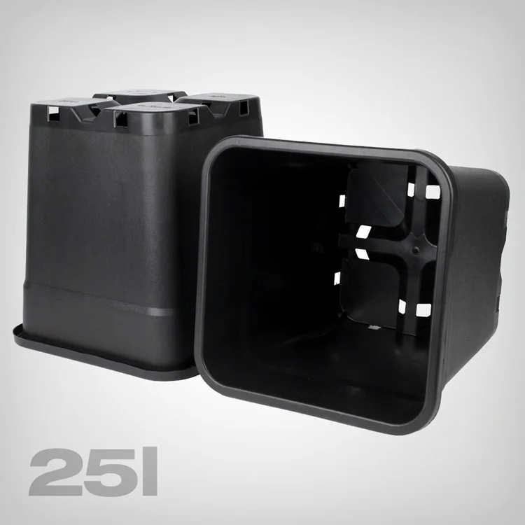 Production Pot Square Black - 25L