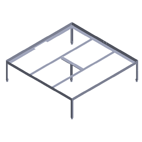 Voksebord i metall – 150 150 10 cm